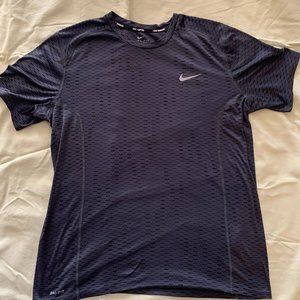 Nike Running Dri-Fit Black Mens Medium Compression shirt Short Sleeve